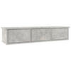 WAND-SCHUBLADENREGAL BETONGRAU 88X26X18,5 CM HOLZWERKSTOFF - Hellgrau, Holz (88/18.5/26cm) - vidaXL