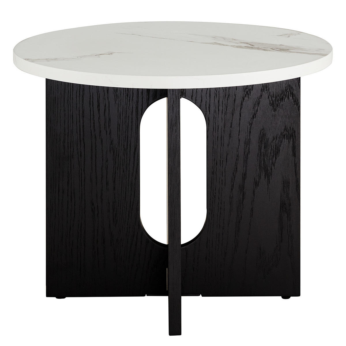 BEISTELLTISCH - Holzwerkstoff - Schwarz/Weiß, Holzwerkstoff (50/50/40cm) - home24