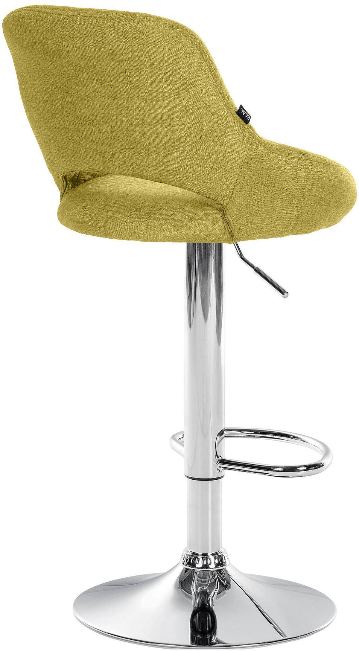 BARHOCKER 2er Set Milos Stoff C grün - Chromfarben/Grün, Textil/Metall (47/106/48cm) - TPFLiving