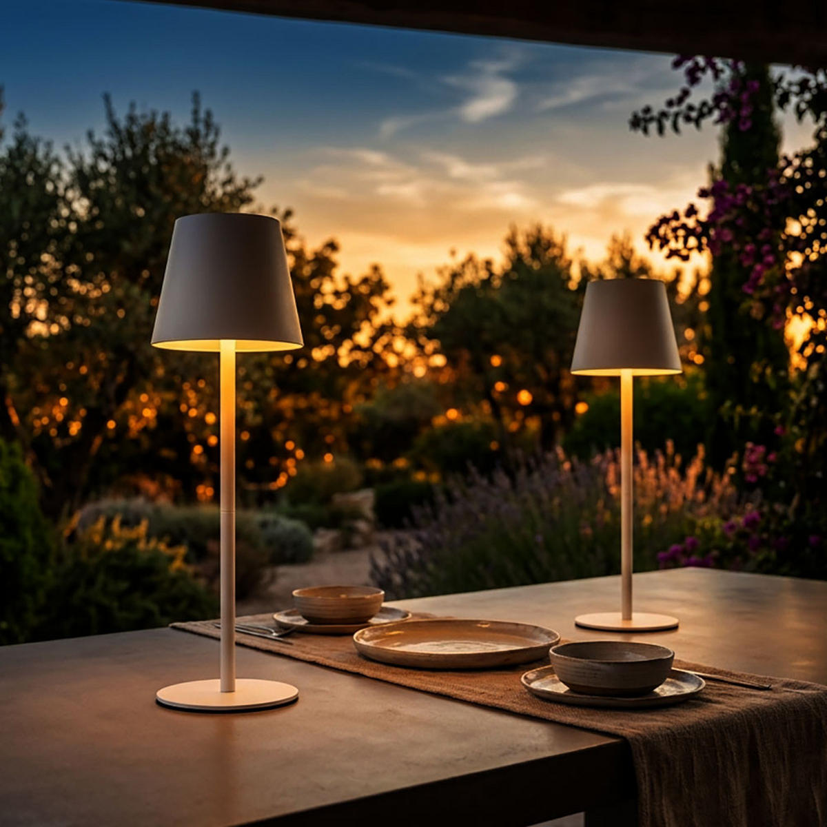 2X LED TISCHLAMPE Vannie I Weiß - Weiß, Metall (11.5/11.5/36cm) - Globo Lighting