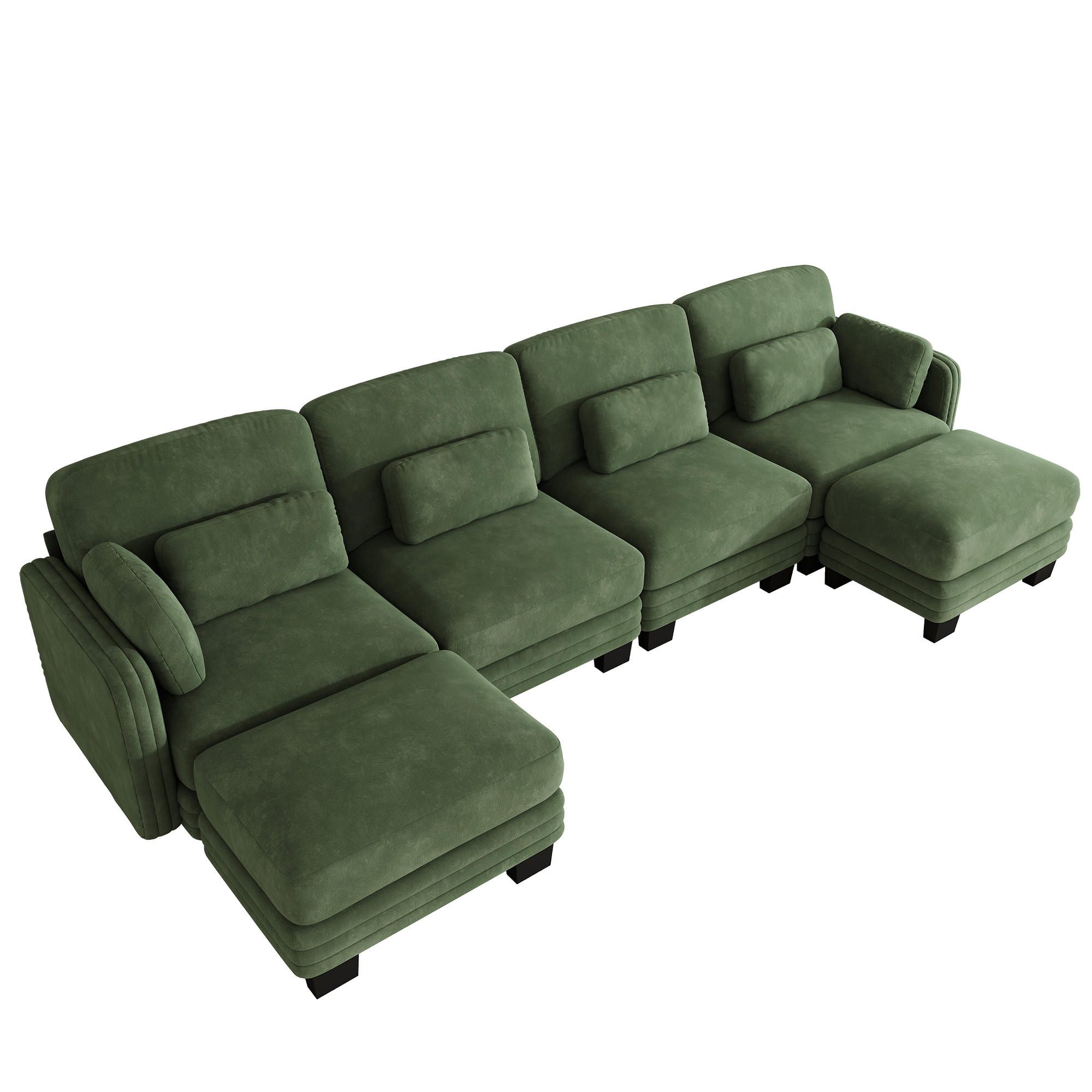 ComfortXL Wohnlandschaft Grün 330x88x143 cm