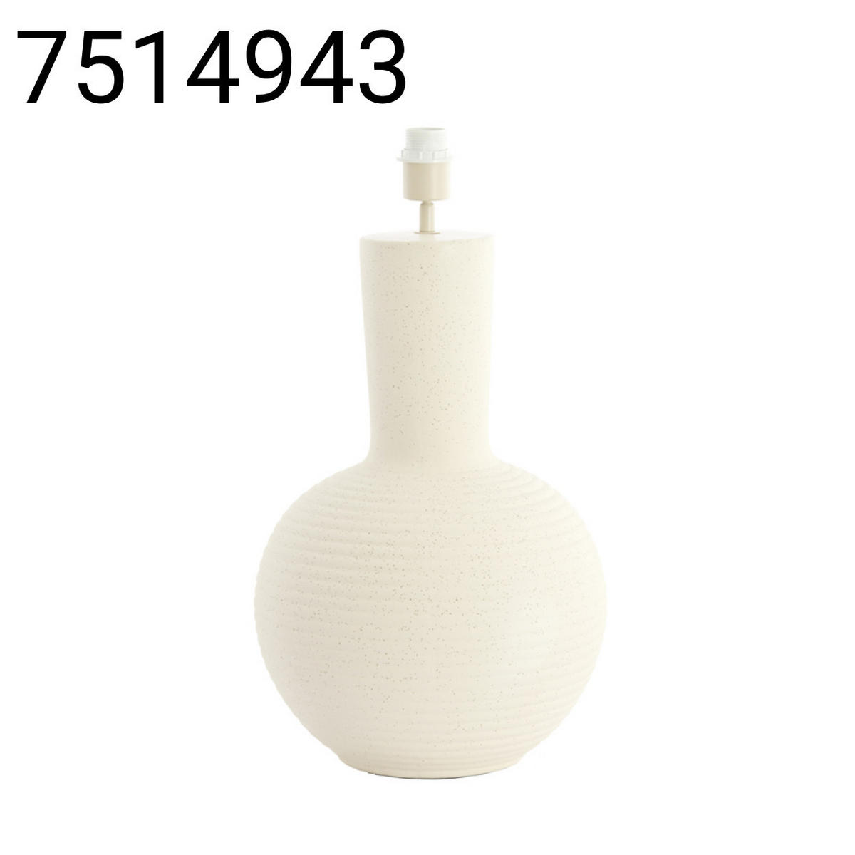 LAMPENFUSS Ulloa - Weiß - 34/34/62 cm - Weiß, Keramik (34/34/62cm) - Light & Living