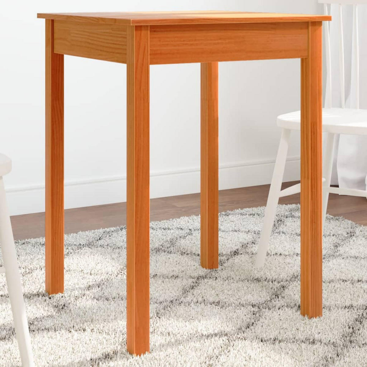 ESSTISCH Wachsbraun 55/55/75 Cm Massivholz Kiefer - Braun, Holz (55/55/75cm) - vidaXL