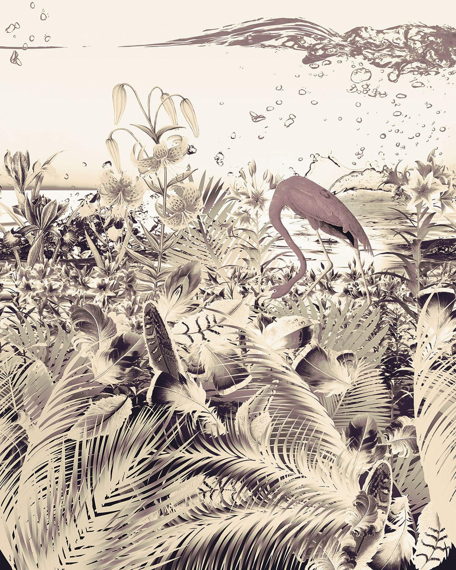 FOTOTAPETE Fantasie 200 x 250 cm - Grau, Papier (200/250cm) - Sanders & Sanders