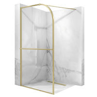 DUSCHWAND Rea Sky Brush Gold 120 - Goldfarben, Glas (120/200cm) - REA