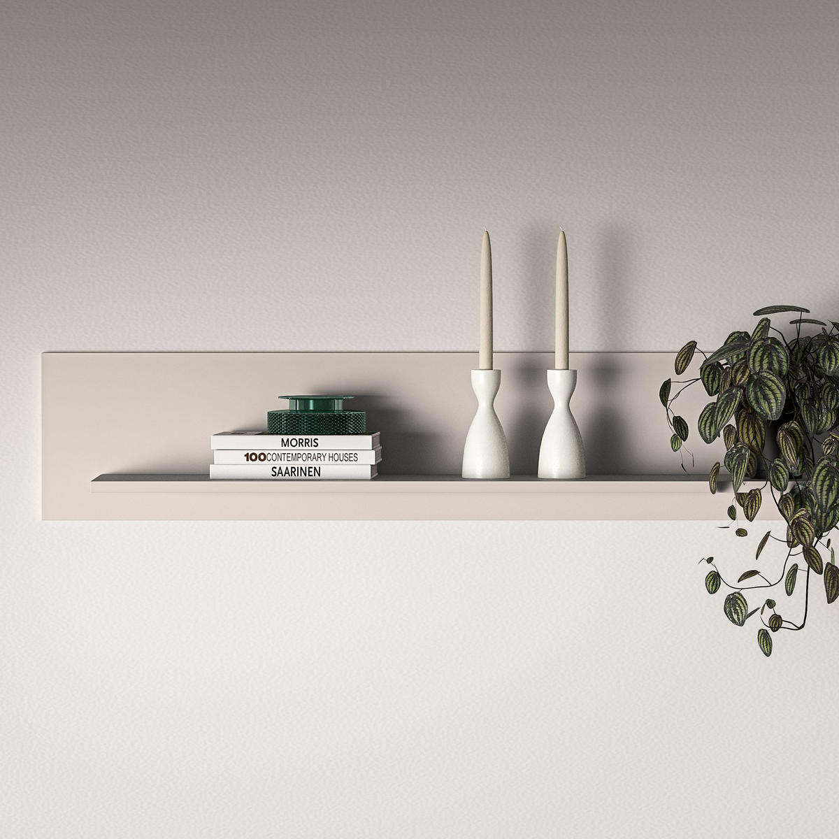 WANDREGAL FRALIA,Creme - Creme, Holzwerkstoff (120/24/22cm) - KONSIMO®