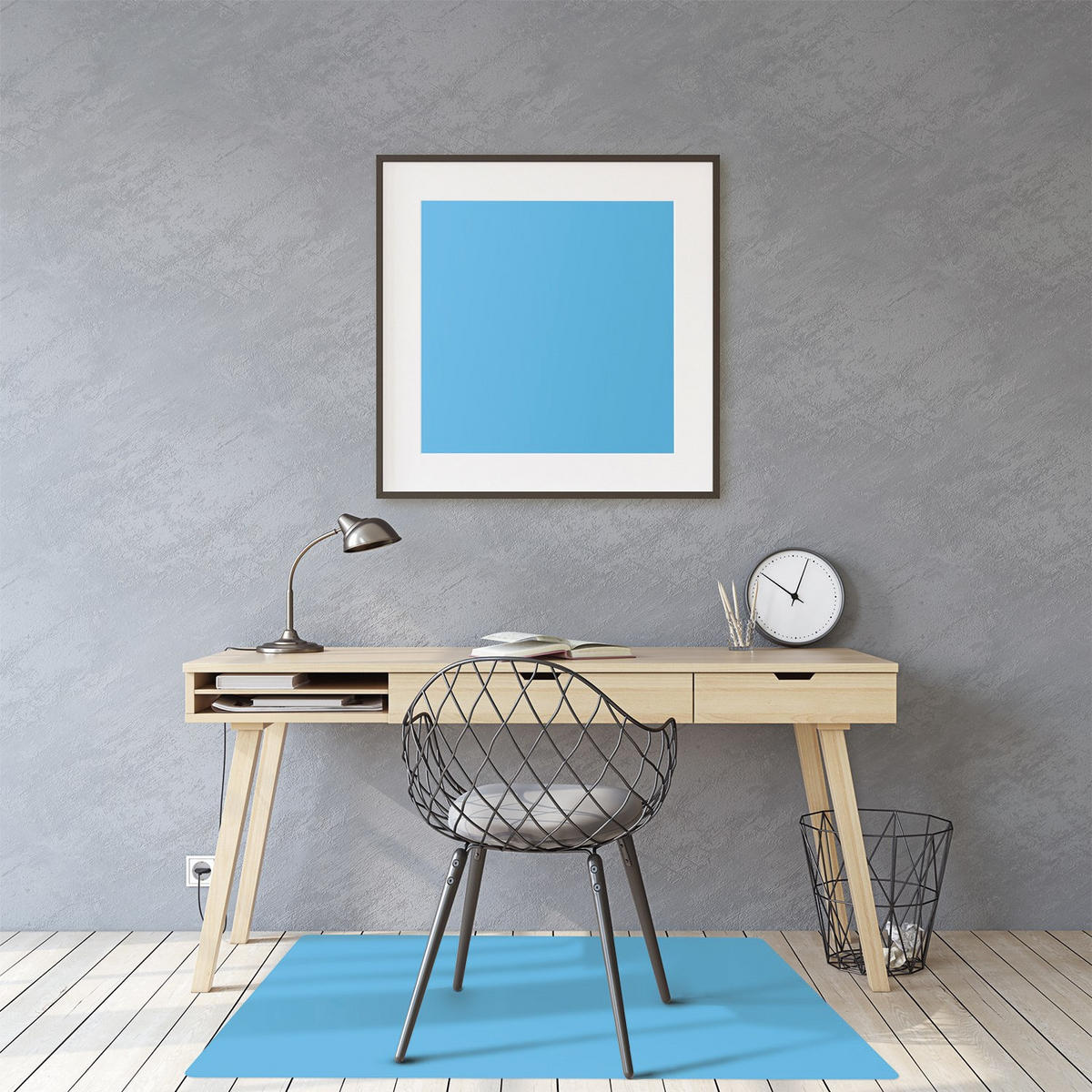 BODENSCHUTZMATTE 120x90 cm Blau - Blau, Kunststoff (90/1.6cm) - ArtPrintCave