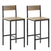 BARSTÜHLE 2er Set Natur - Schwarz/Naturfarben, Holzwerkstoff (38/96/44cm) - SoBuy