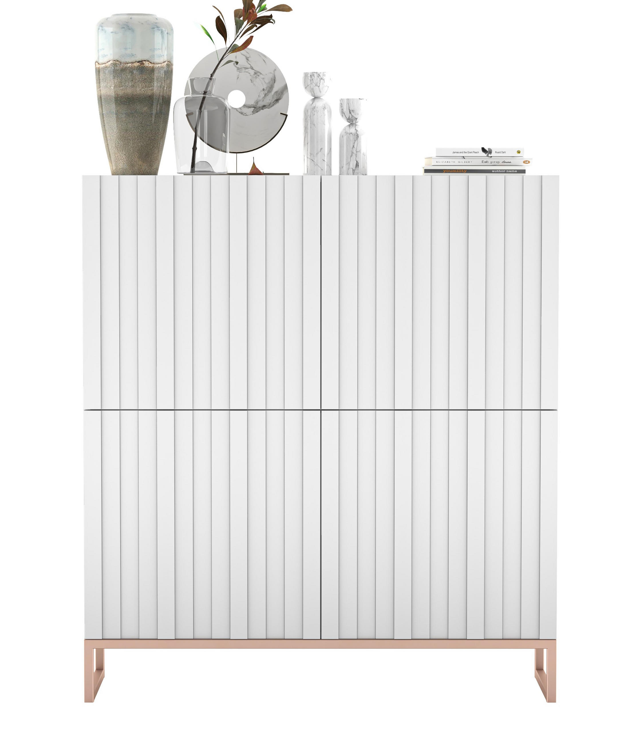 Meble Lindner Kommode Weiß 112x126x36.5 cm