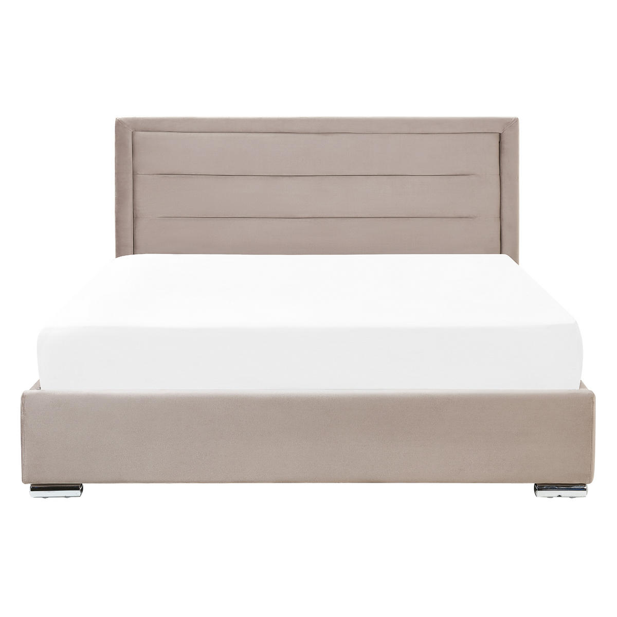 POLSTERBETT 160/200 cm Beige Rouen - Taupe, Textil (160/200cm) - Beliani
