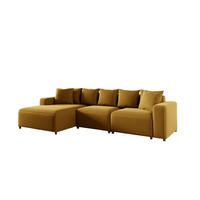 ECKSOFA Megan In Salvador - Honig, Holzwerkstoff/Textil (331/165cm) - Fun Möbel
