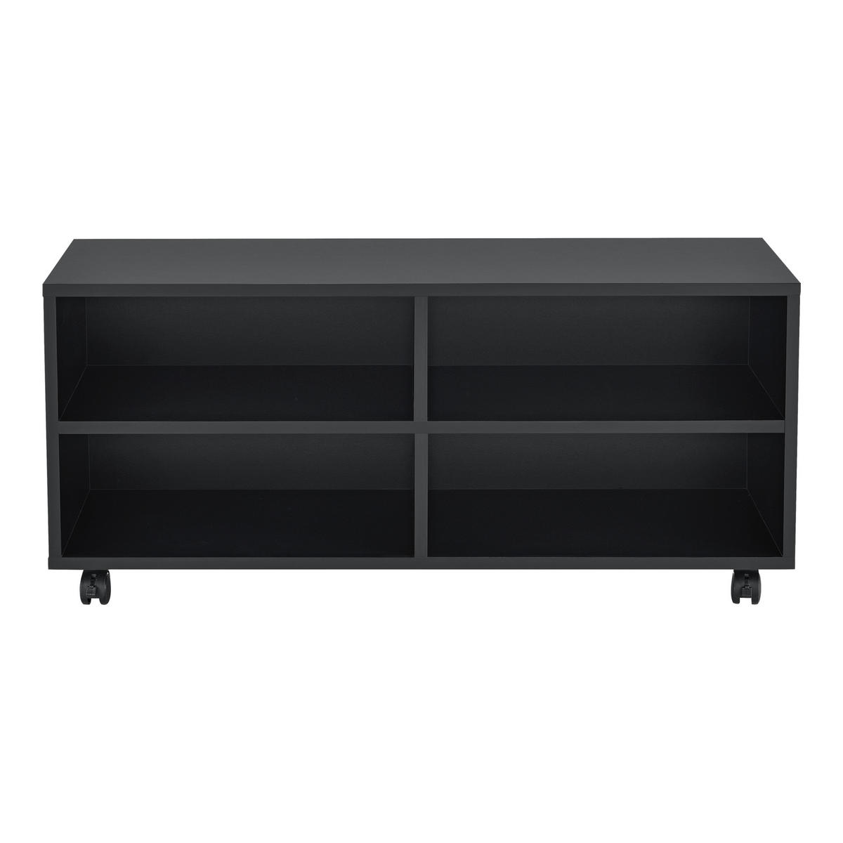 LOWBOARD Gränne - Schwarz, Holzwerkstoff/Kunststoff (90/40.5/35cm) - [en.casa]