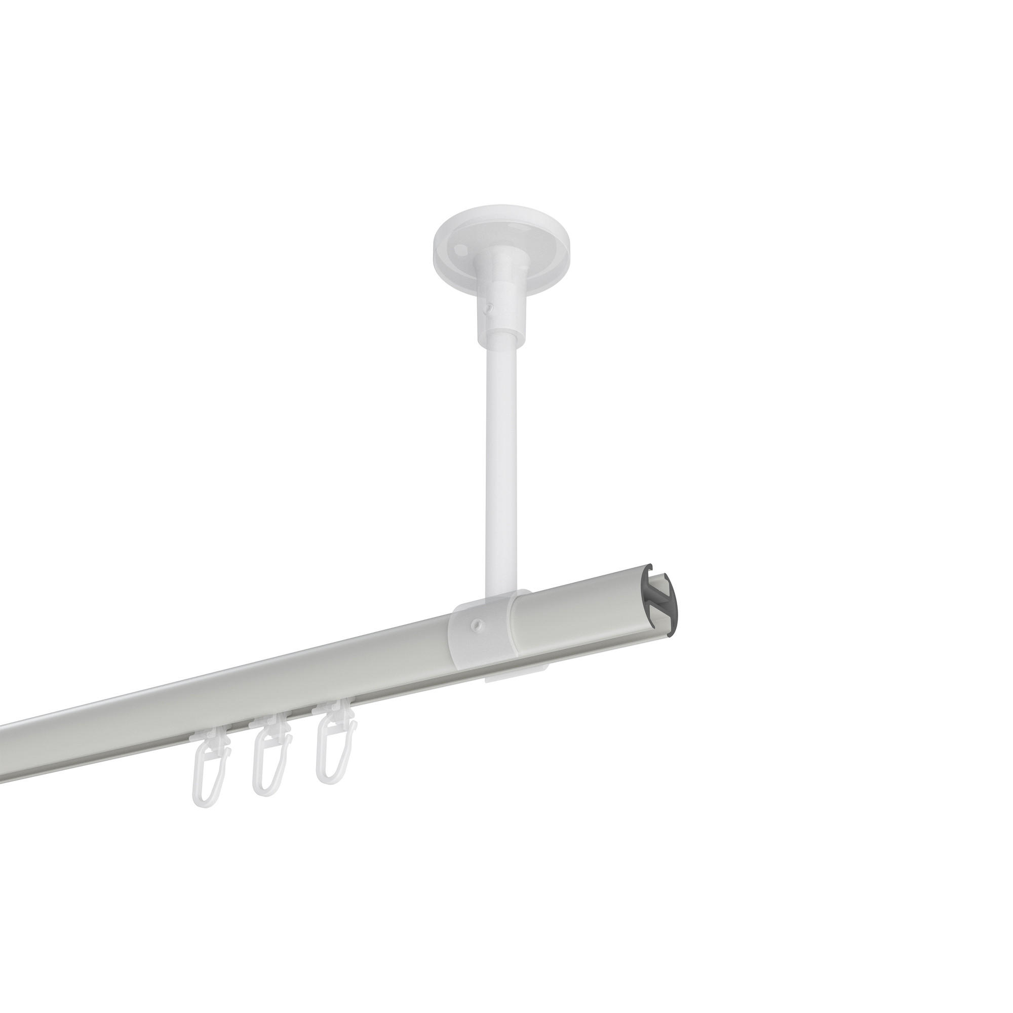 Thumbnail - Interdeco Innenlauf-Gardinenstangen-Set, Weiß, Metall, 120 cm, Wohntextilien, Gardinen & Vorhänge, Gardinen-Stangen