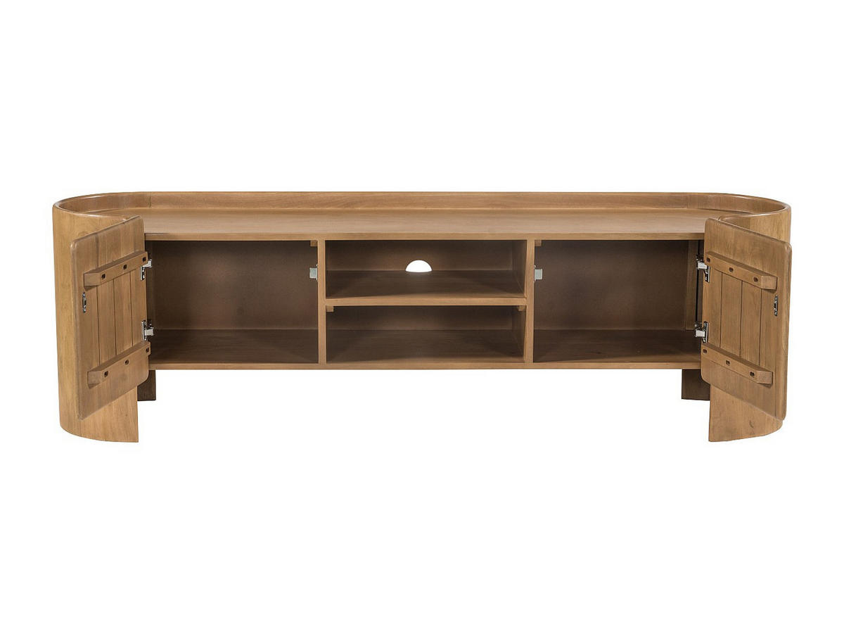 TV-BOARD - 165 cm x 40 cm - holz - naturfarben hell Islara - Naturfarben, Holz (165/50/40cm) - Vente-Unique