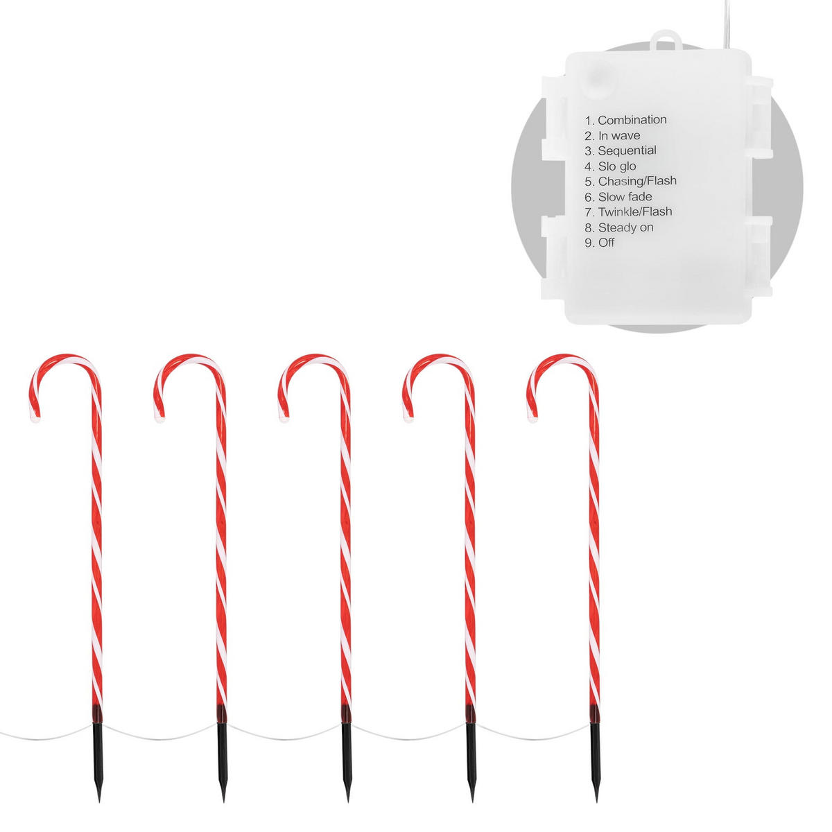 ZAHRADNÍ SVÍTIDLO 40 LED - červená, plast (12cm) - ECD-Germany