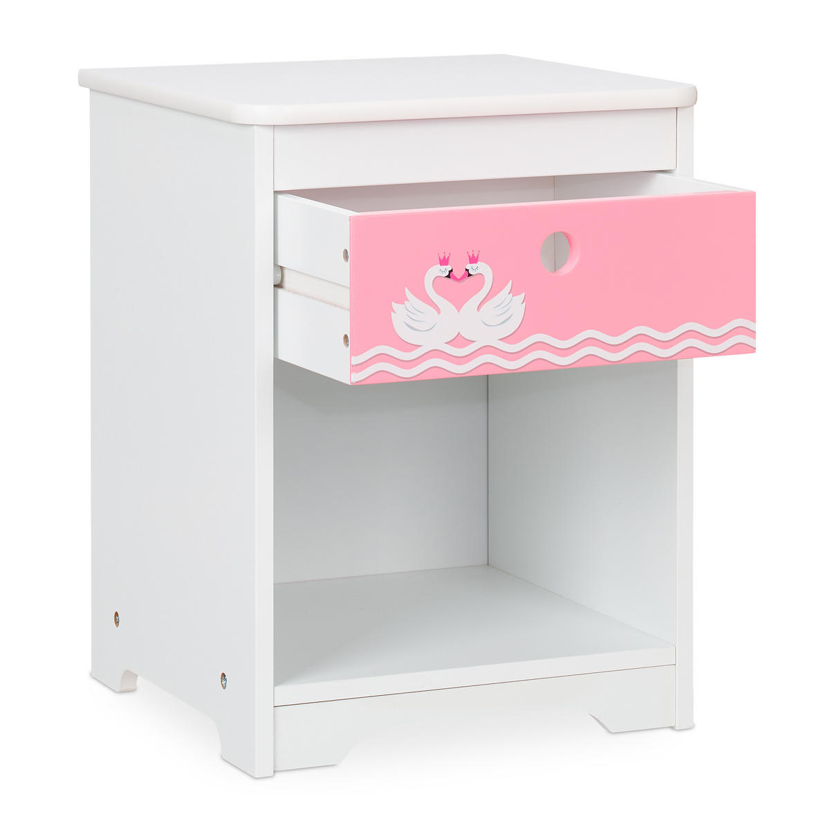 KINDERNACHTTISCH - Weiß, Holzwerkstoff (32/41/31cm) - Relaxdays