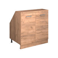 R-LINE Hrast zlatnog tona 80 cm s 2 vrata, korpus ormara dubine 60 cm - hrast medunac, drvni materijal (80/83.8/60cm) - Vicco