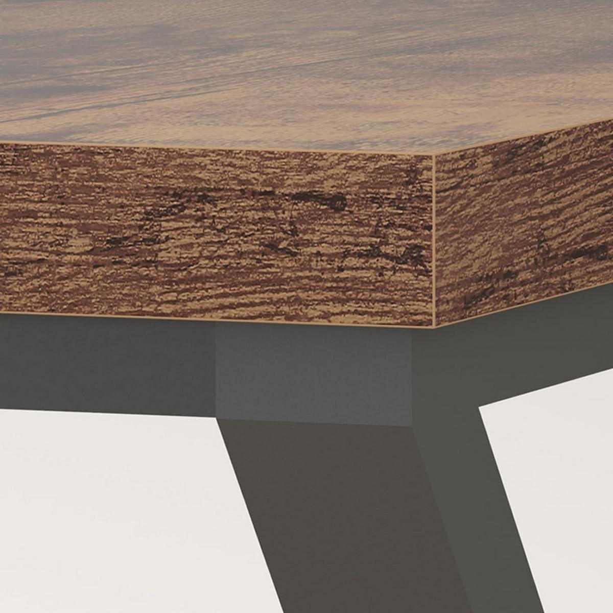 SCHREIBTISCH Holz Metall Vintagebraun-schwarz 180 cm - Braun, Holzwerkstoff (80/177.8/75cm)