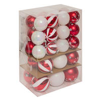 CHRISTBAUMKUGELN bruchsicher 60 Stk. - Multicolor, Kunststoff (7/7/7cm) - Atmosphera Createur d´interieur