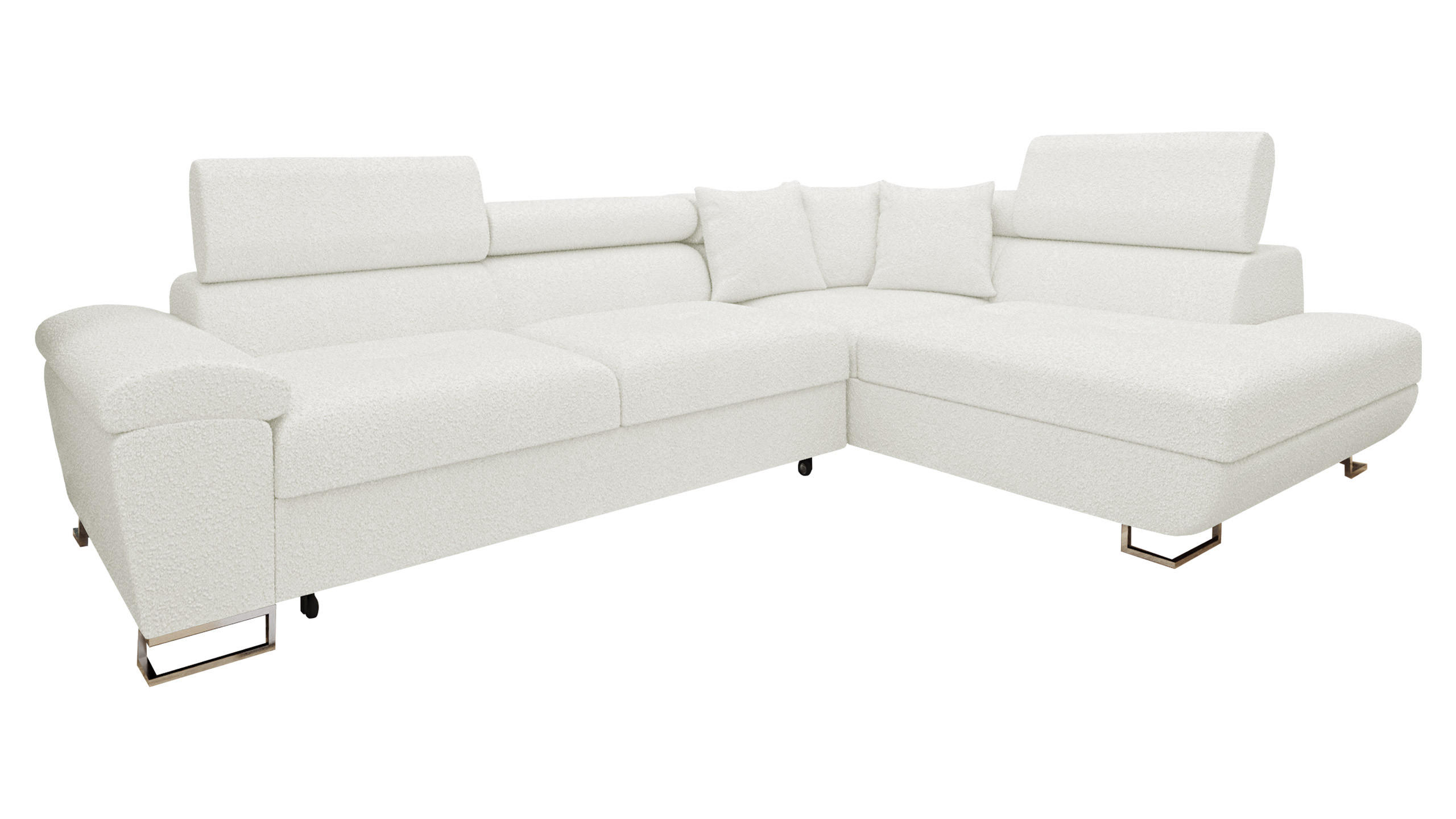 ECKSOFA Cotere Premium, Seite: Rechts - Creme, Holz/Textil (270/202cm) - MIRJAN24