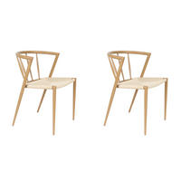 ESSZIMMERSTUHL Che - Braun - 46/52/70 cm - 2er-Set - Braun, Metall (52/70/46cm)