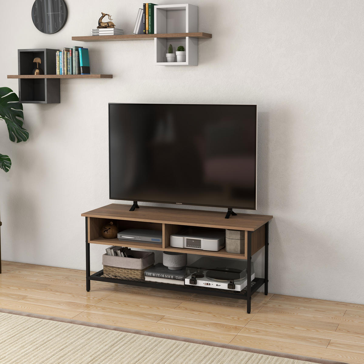 TV-MÖBEL Braun 1 Stück - Braun, Holzwerkstoff (110/48/40cm) - GiPP