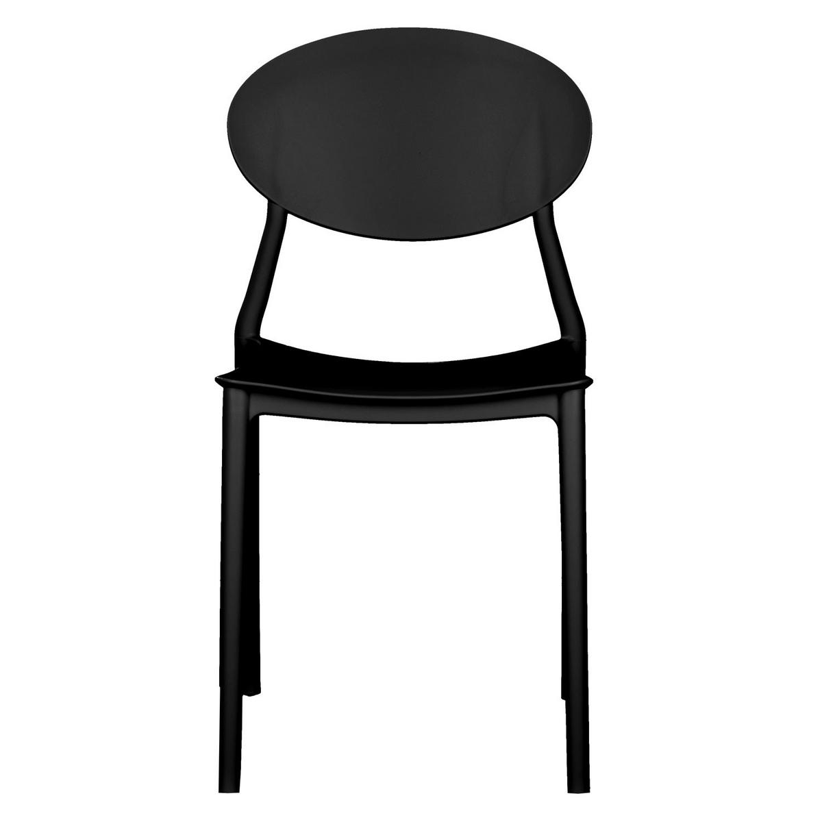 GARTENSTUHL 4er-Set Kunststoff Schwarz - Schwarz, Kunststoff (41/80/51cm) - Homestyle4u