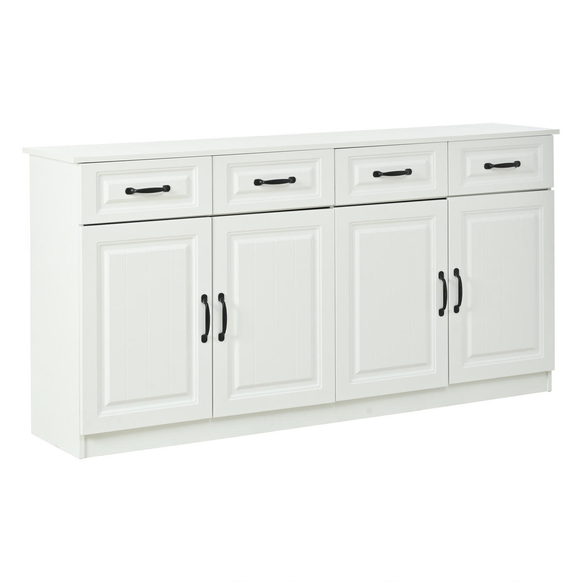 SIDEBOARD Weiß 160/35/80 cm - Weiß, Holzwerkstoff (160/80/35cm) - PANGIVO