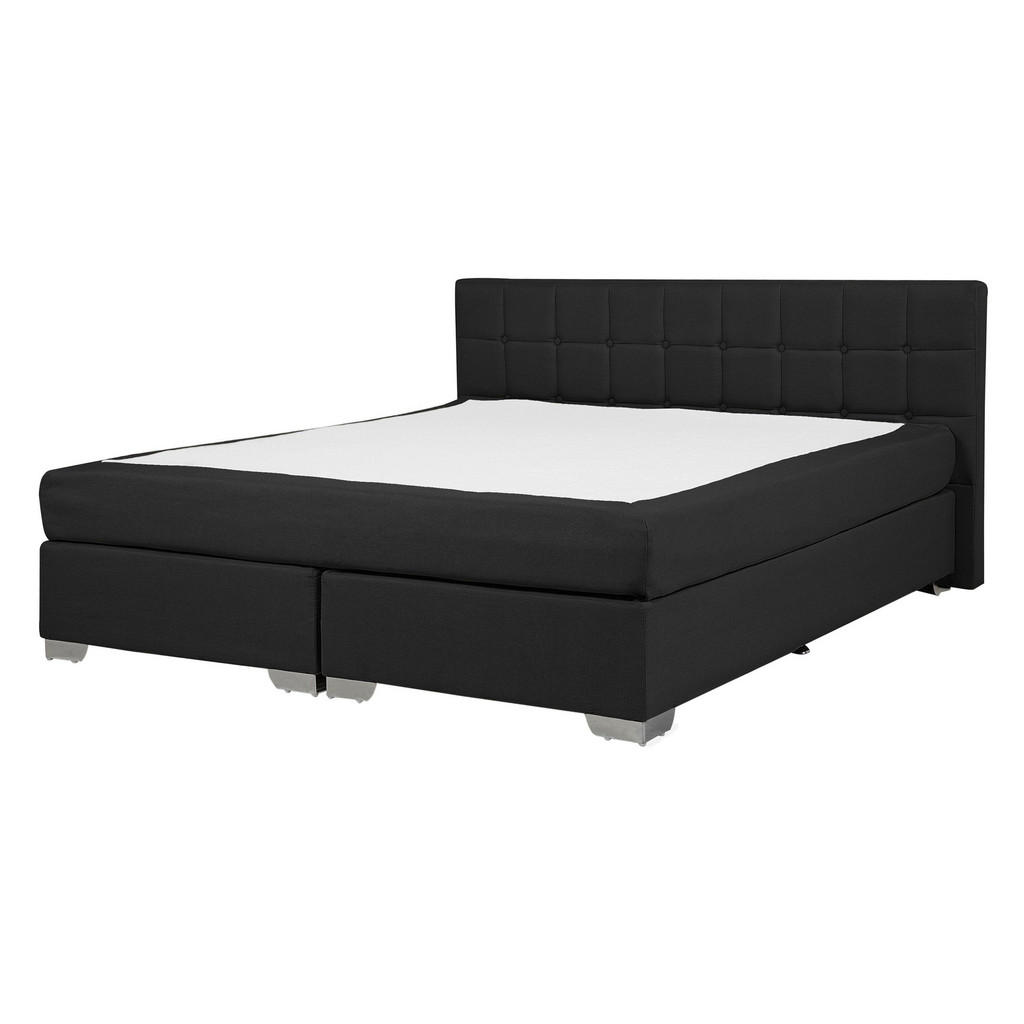 Beliani BOXSPRINGOVÁ POSTEL 140/200 cm Černá Admiral