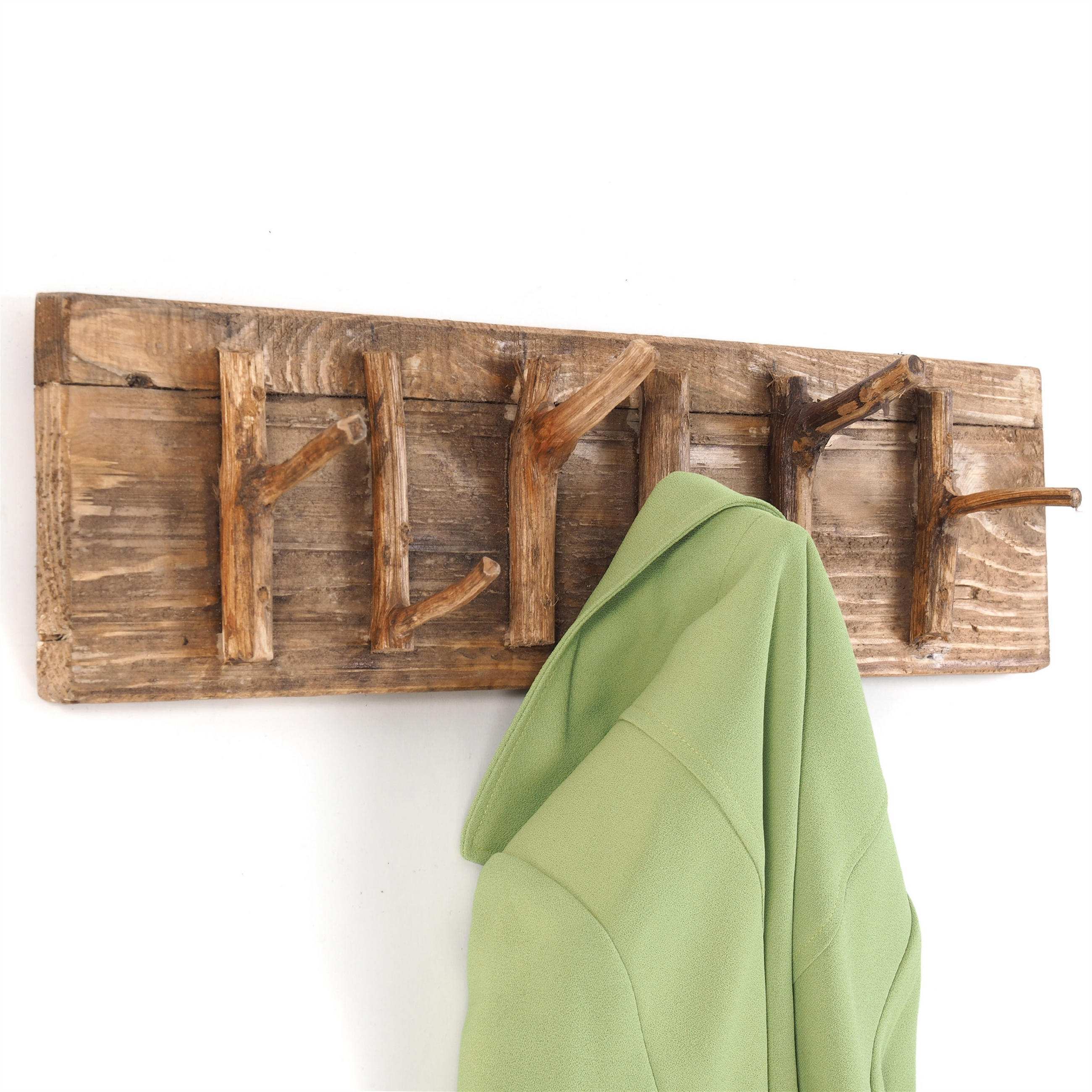 WANDGARDEROBE SAMOA Recyclingholz naturfarben - Naturfarben, Holz (60/14/11cm) - DESIGN DELIGHTS