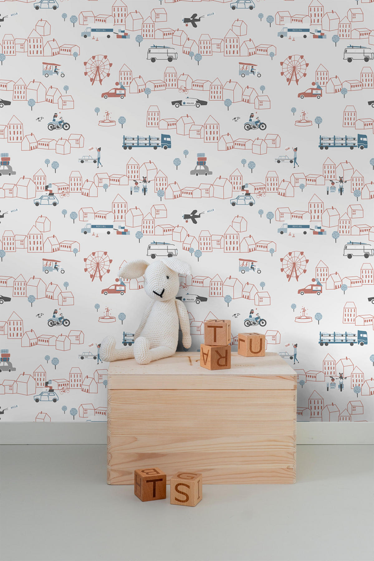 TAPETE Autos 53 cm x 10 m - Terracotta, Papier (53/0.1cm) - Sanders & Sanders