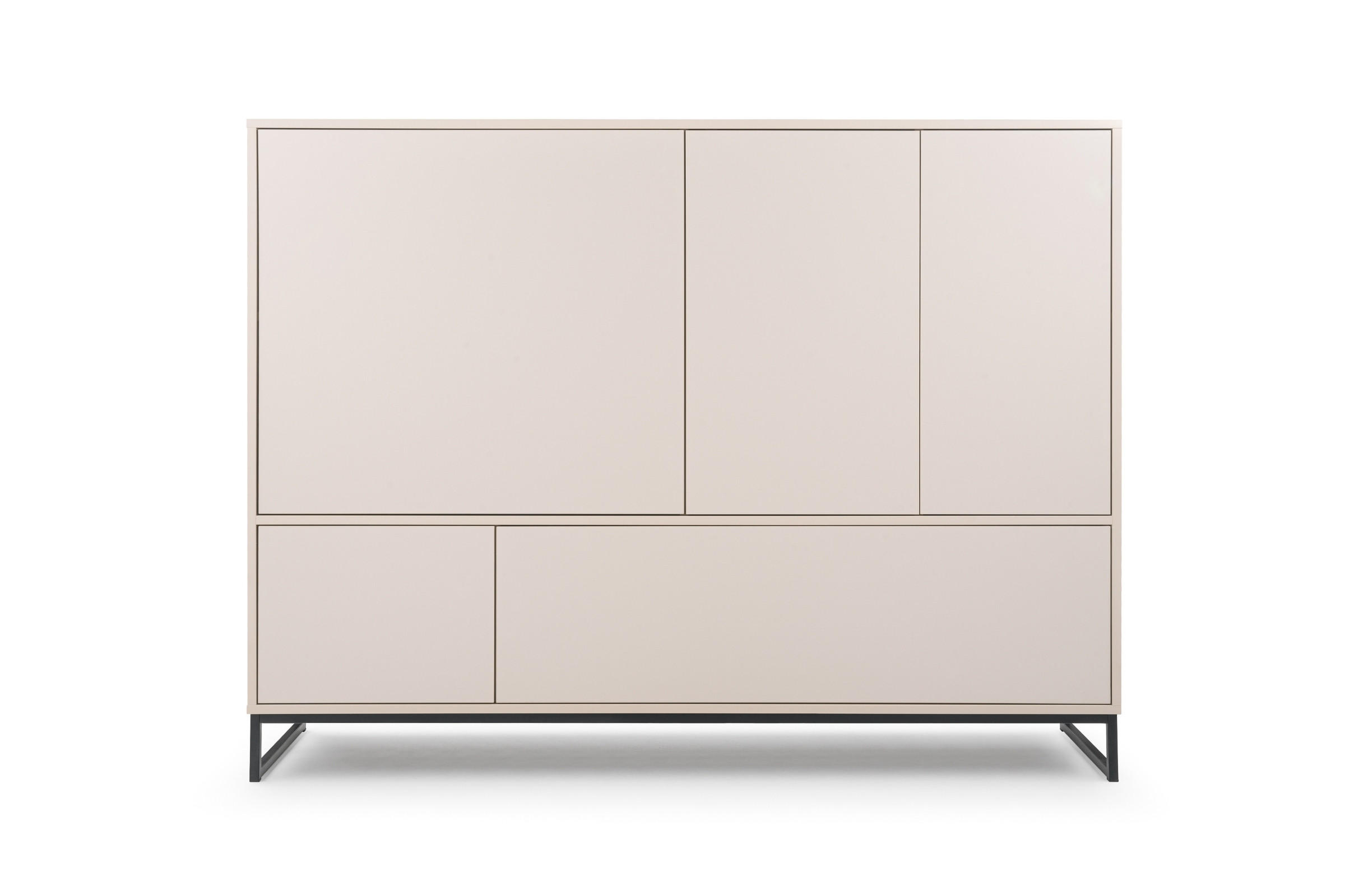 KOMMODE GENEVE 160/120/45 cm in Sandbeige - Beige, Holzwerkstoff (160/120/45cm) - Deine Möbel 24