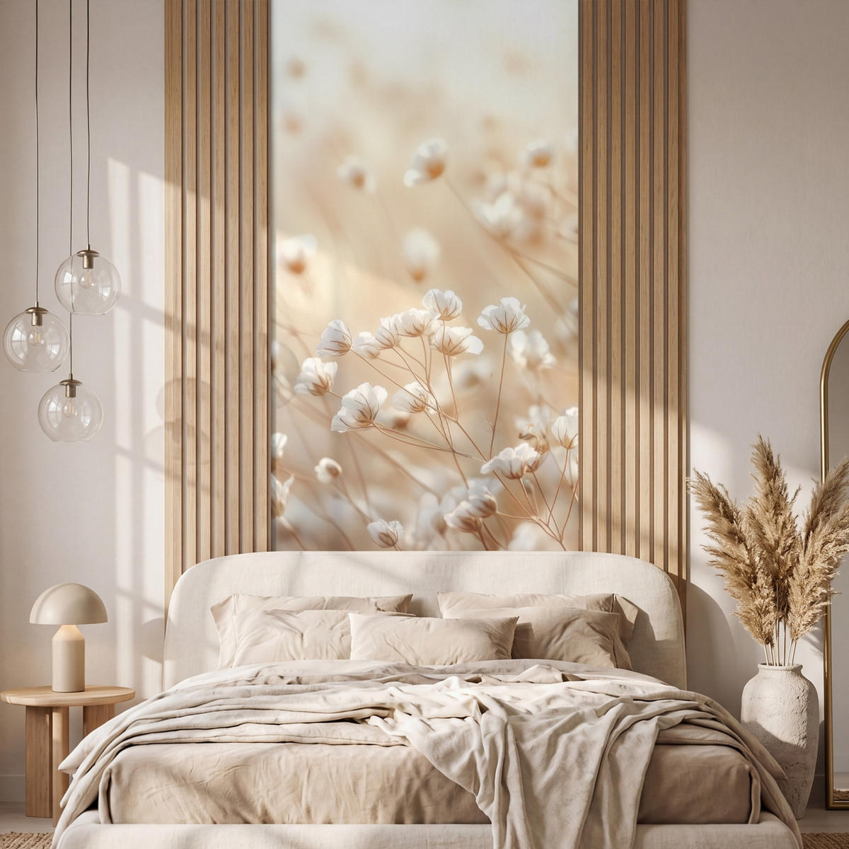 TAPETE - Wild - Blumen - Weiß - 100x240 cm - Creme, Papier (100/240cm) - OnlyWow