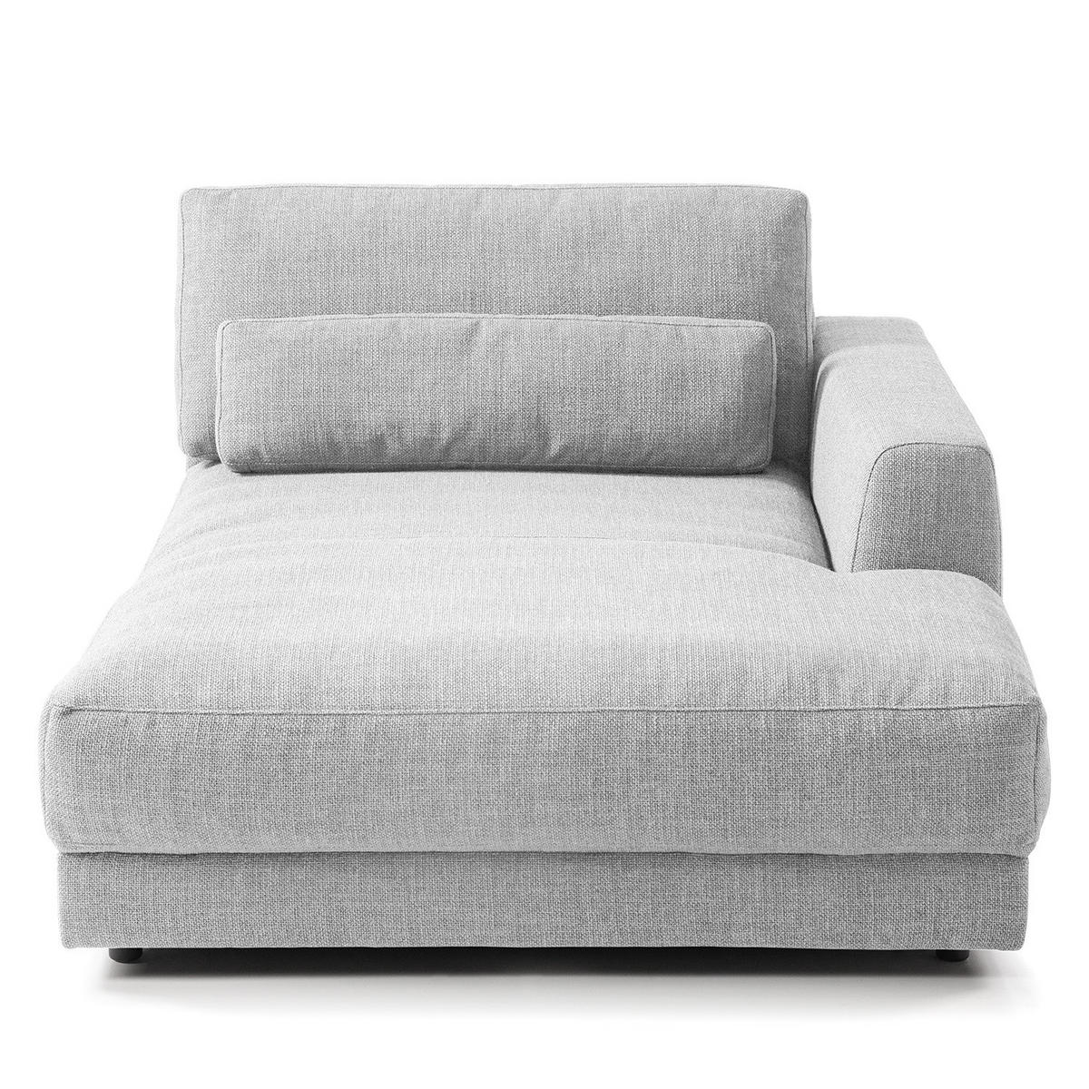 MODULLONGCHAIR - Hellgrau, Textil (126/80/182cm) - home24