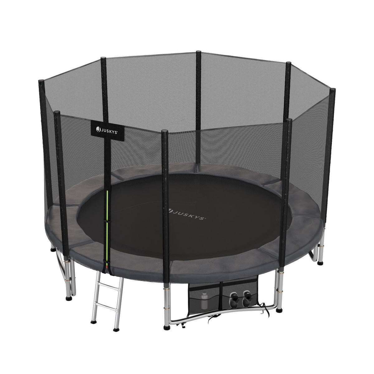 TRAMPOLIN JumpMaster XL 366cm schwarz - Schwarz, Metall (366/366cm) - Juskys