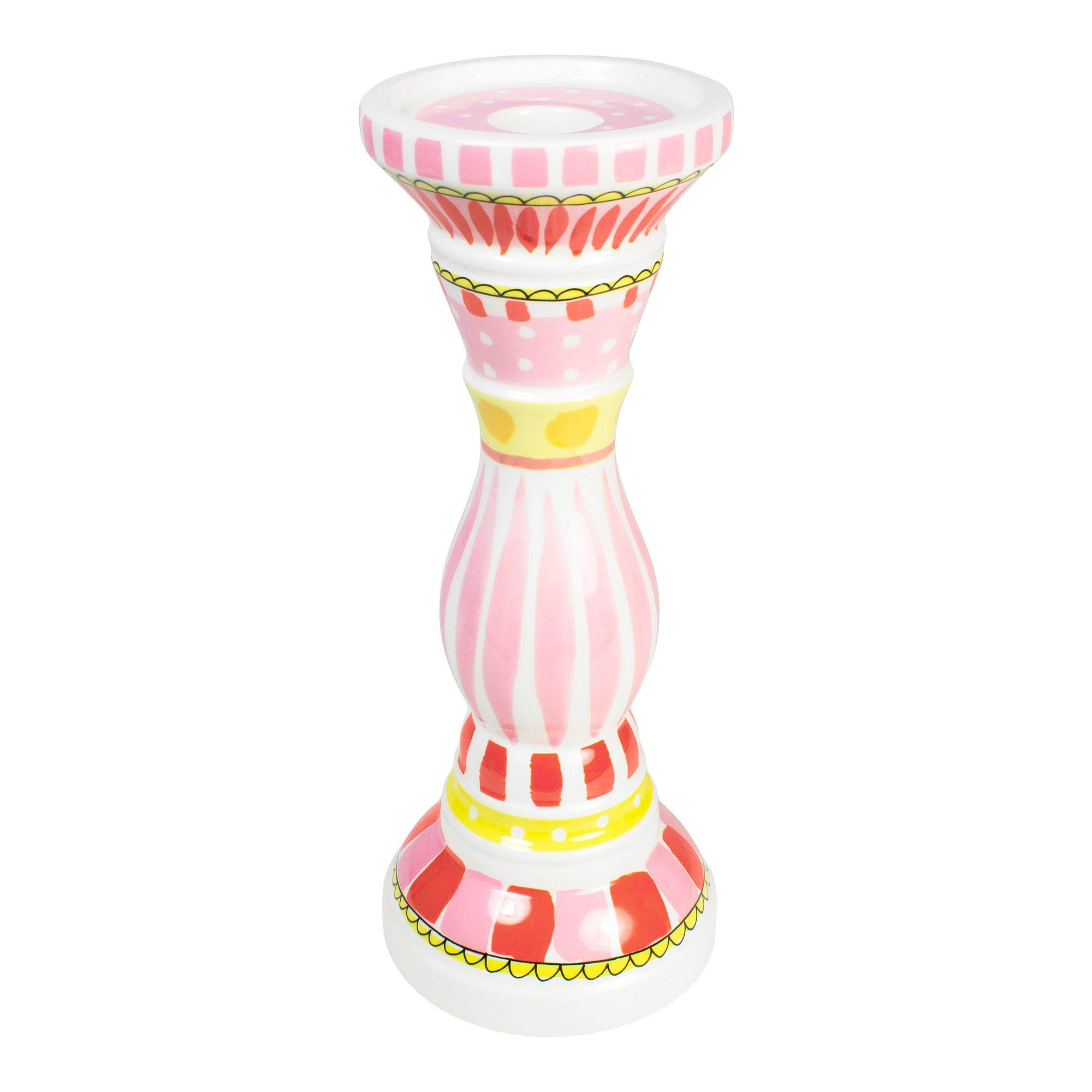 KERZENHALTER Rosa in Rosa - 28cm - Multicolor, Keramik (9.9/28/10.2cm) - Blond Amsterdam
