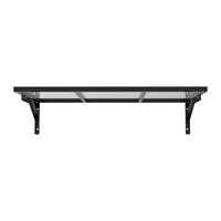MARKISE und Vordach - 120 cmcm x 80 cmcm - Metall, Plastik, Metall - Schwarz - PELARU - Schwarz, Metall (120/27.5/80cm) - Vente-Unique