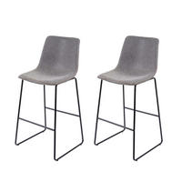BARHOCKER Grau 2er-Set - Grau, Textil (52/109/51cm) - MCW