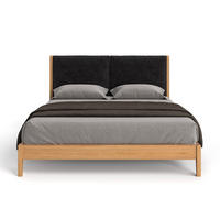 MASSIVHOLZBETT Vena aus Eiche 200x220 cm, Storm 99 - Eichefarben/Schwarz, Holz (200/220cm) - Danzz