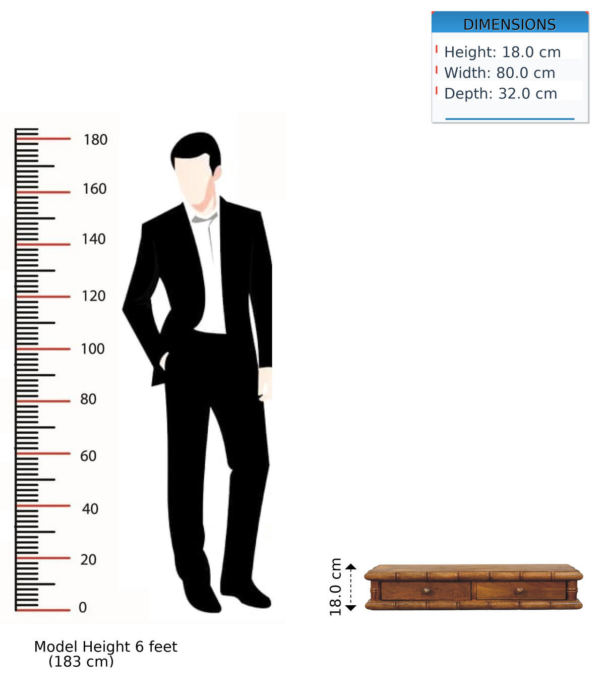 KONSOLE Mit Amber Oak Finish, 2 Schubladen - Braun, Holz (80/18/32cm) - Artisan Furniture