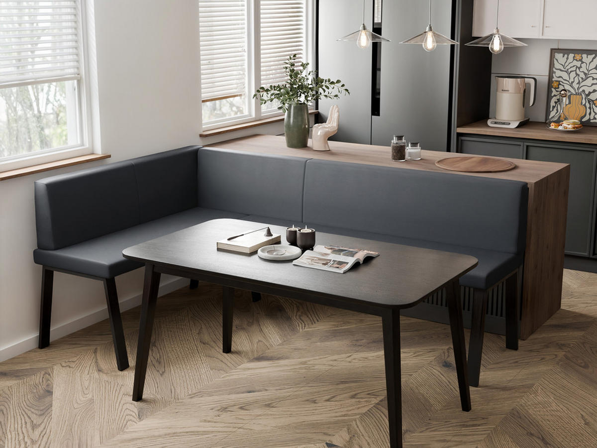 ECKBANK links MONO Y Kunstleder glatt, 128/168 cm Grau - Grau, Kunststoff/Textil (128/168cm) - Idohome