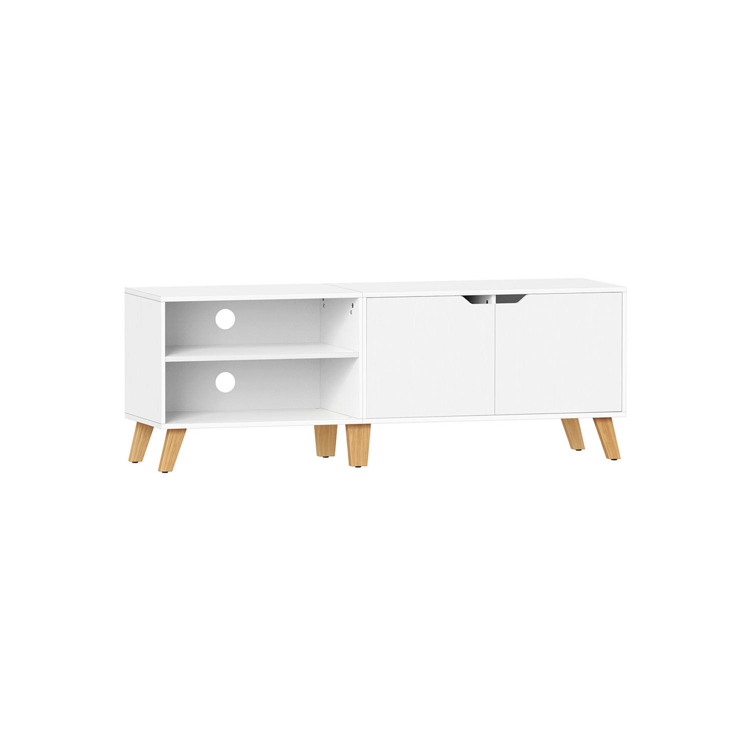 TV-SCHRANK JUBA - Weiß, Holzwerkstoff (140/50/40cm) - Hansiro