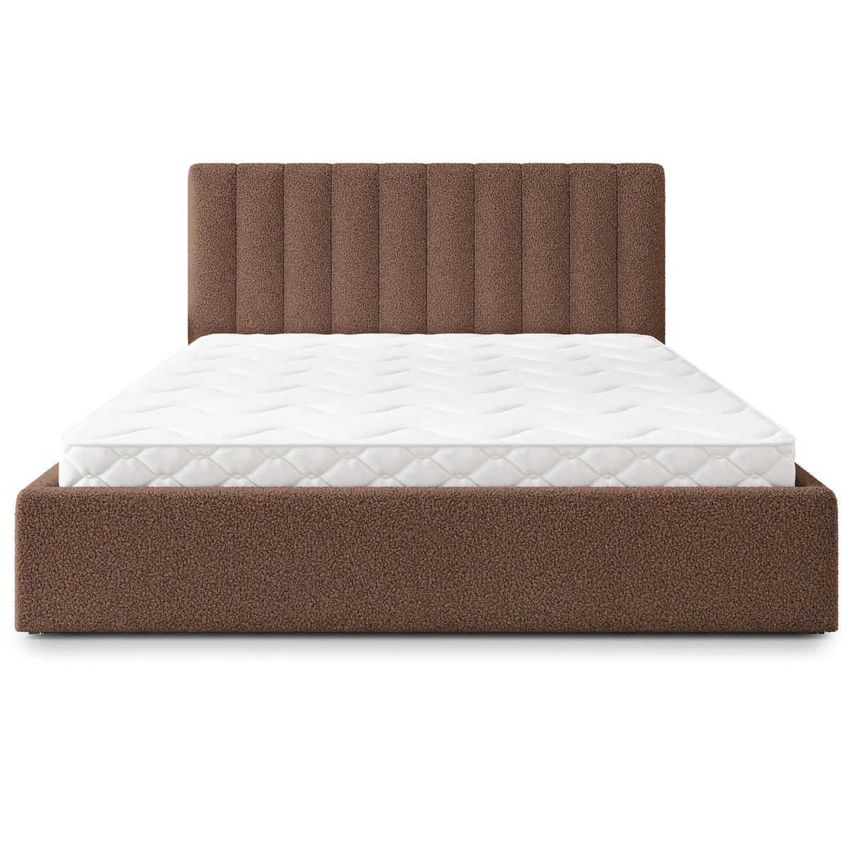 POLSTERBETT DEMERA Q 180x200 cm mit Bettkästen - Braun - Braun, Holz (180/200cm) - MASSENO