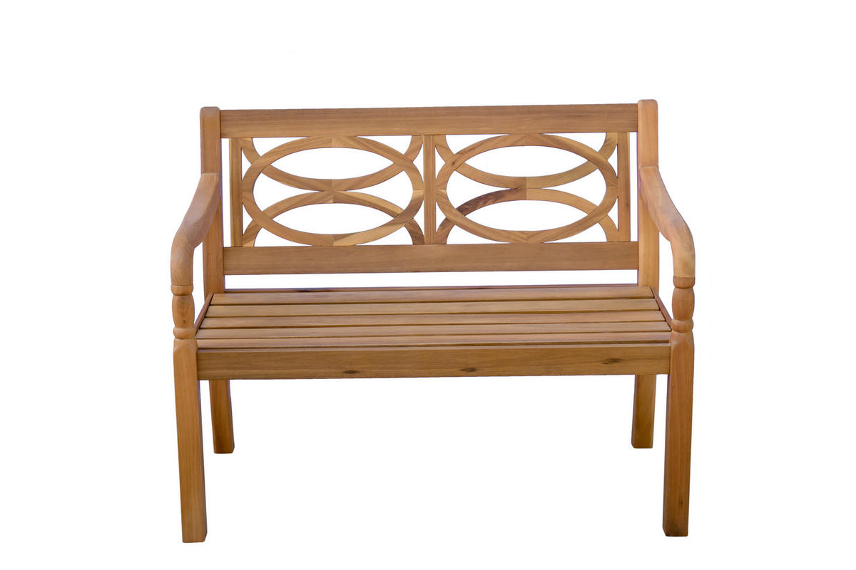 GARTENBANK Porto - Braun, Holz (114/89/65cm) - Sedex