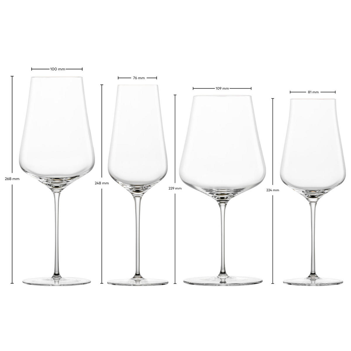 WEIN- UND CHAMPAGNERGLÄSER Duo transparent 8er Set - Transparent, Glas - Zwiesel Glas