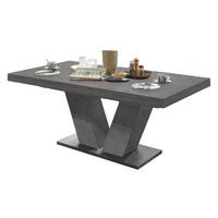 ESSTISCH ausziehbar Elena 180x90x76 Graphit - Dunkelgrau, Holzwerkstoff (180/90/76cm) - 58aufmkessel