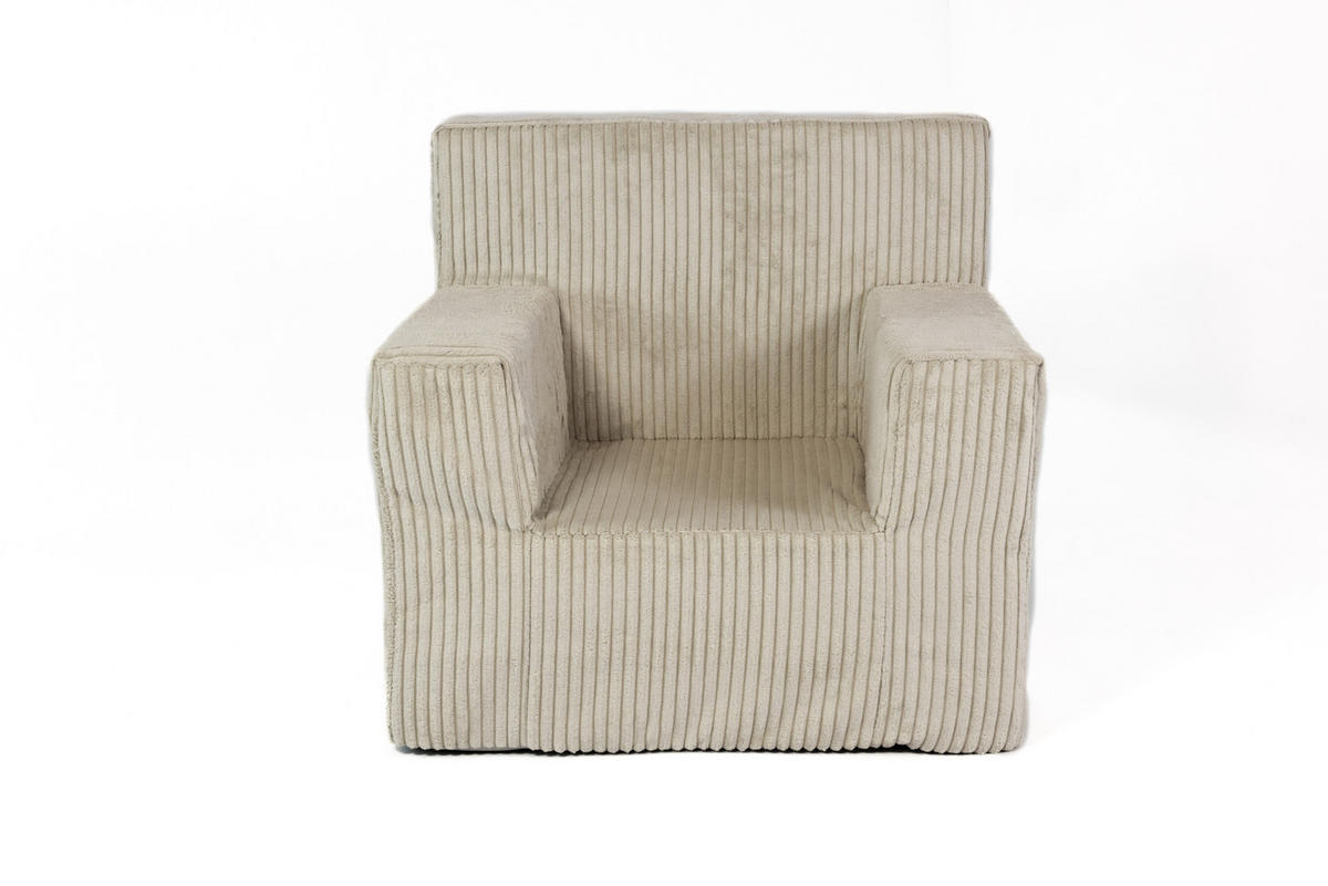 KINDERSESSEL aus Kuschel-Cord in Beige - Beige, Textil (51/47/33cm) - Fortisline