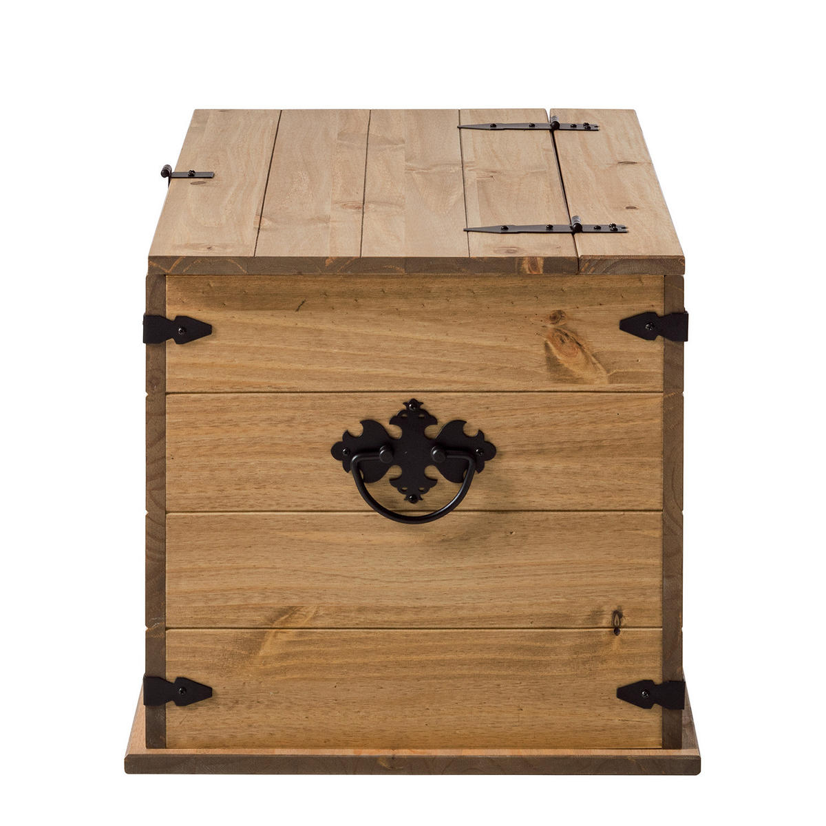 MASSIVHOLZTRUHE - Kiefer massiv - Kieferfarben, Holz (91/47/50cm) - home24