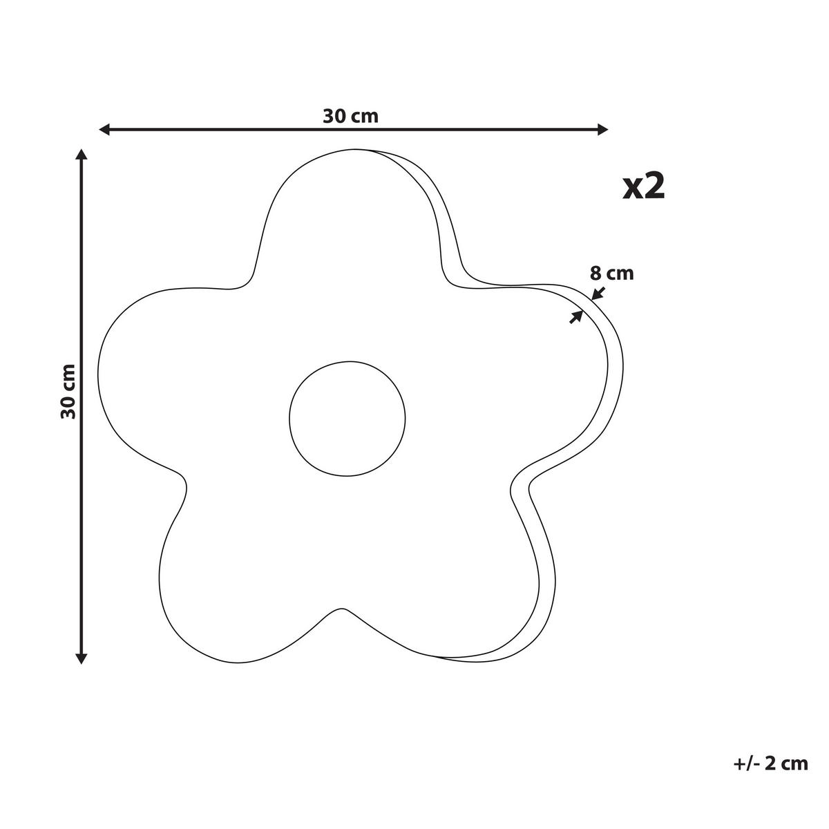 Dekokissen 2er-Set Violett 30/30 cm Sorrel - Pink/Violett, Naturmaterialen (30/30cm) - Beliani