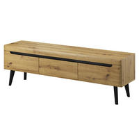 LOWBOARD TV SUDBURRY RTV2-3S Fronten, aus MDF-Platte, Eiche - Eichefarben, Holzwerkstoff/Kunststoff (160/50/40cm) - Komodee